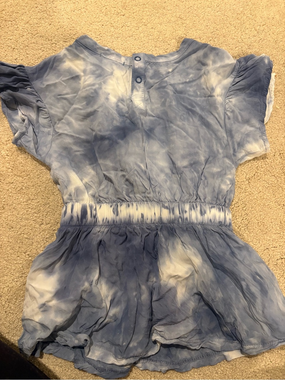 Splendid Blue and White Tie-Dye Romper